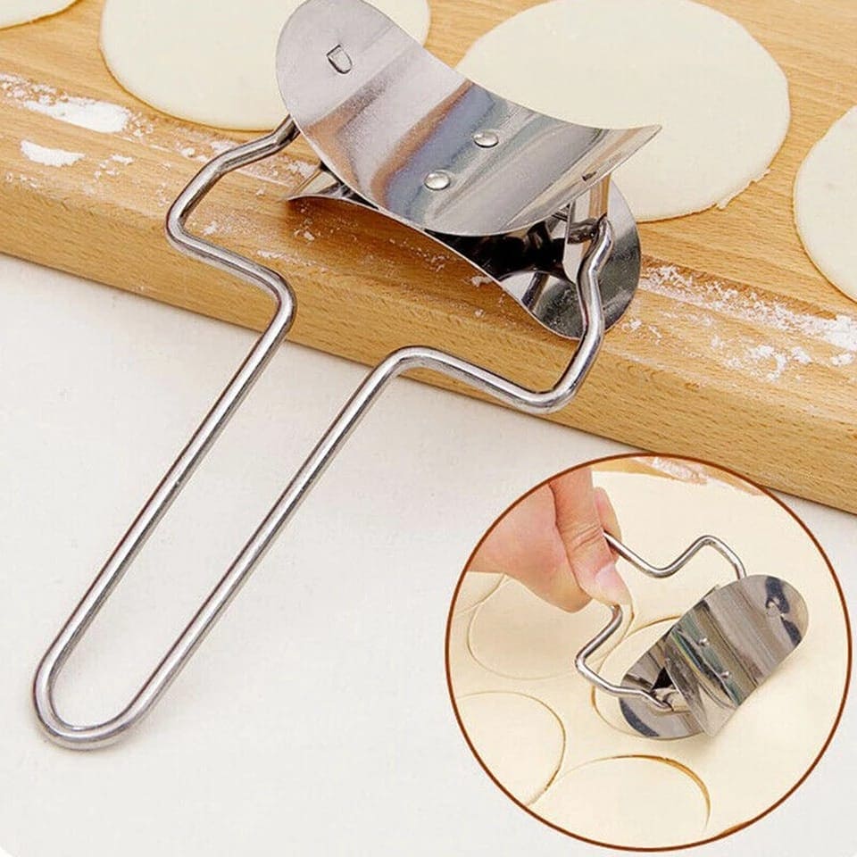 Dumpling Mold, Stainless Steel Dumpling Skin Cutter, Stainless Steel Dumpling Wraper, Dough Circle Roller Machine, Press Mold Kitchen Accessories Dumpling Mold, Stainless Steel Dumpling Skin Cutter, Stainless Steel Dumpling Wraper, Dough Circle Roller Machine, Press Mold Kitchen Accessories